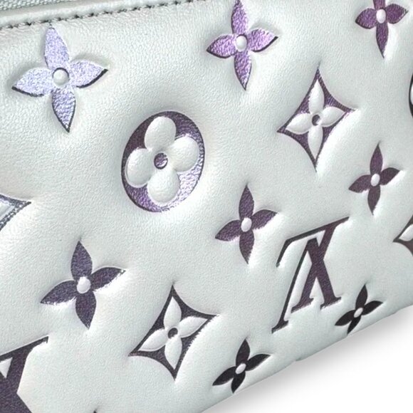 Louis Vuitton Iridescent Monogram Ski Coussin Zippy Wallet NEW with COA - Picture 7 of 17